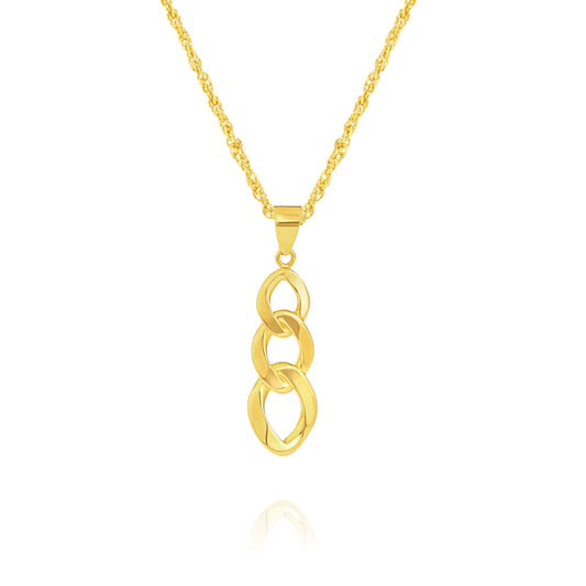18K Pure Gold Drop Linked Jewelry Set