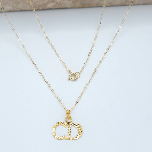 18K Pure Gold Fine Elegant Necklace