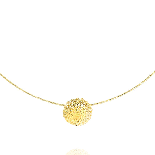 18K Pure Gold Flower Necklace