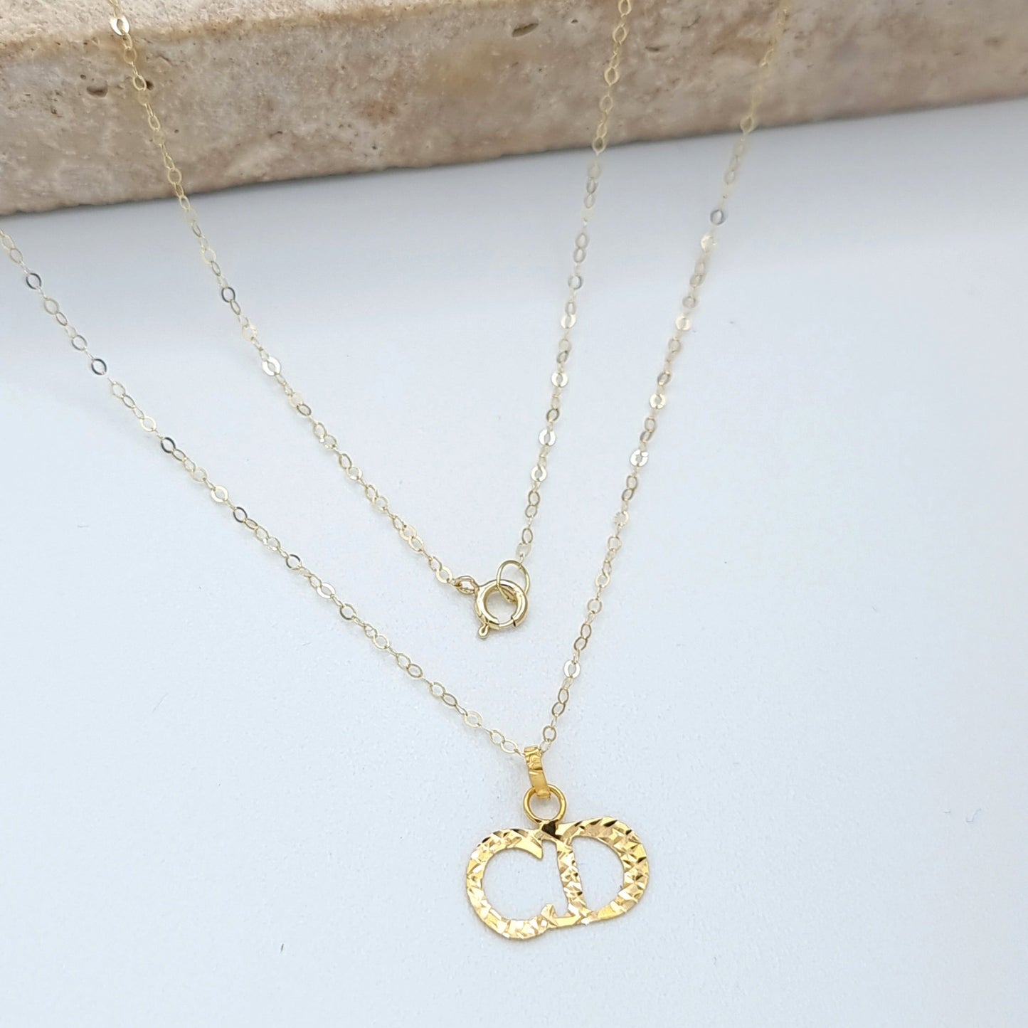 18K Pure Gold Fine Elegant Necklace