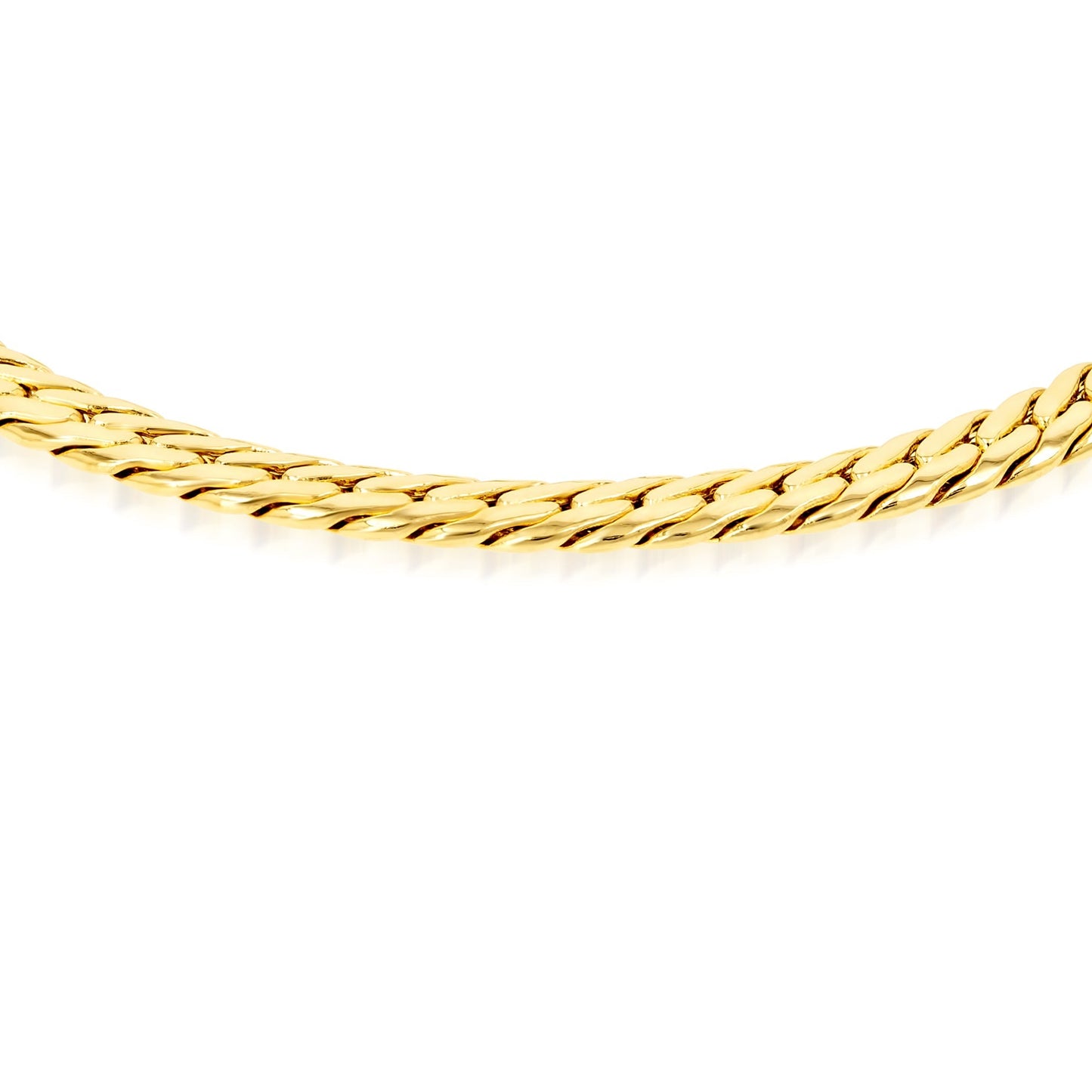 18K Pure Gold Thick Flat Bracelet