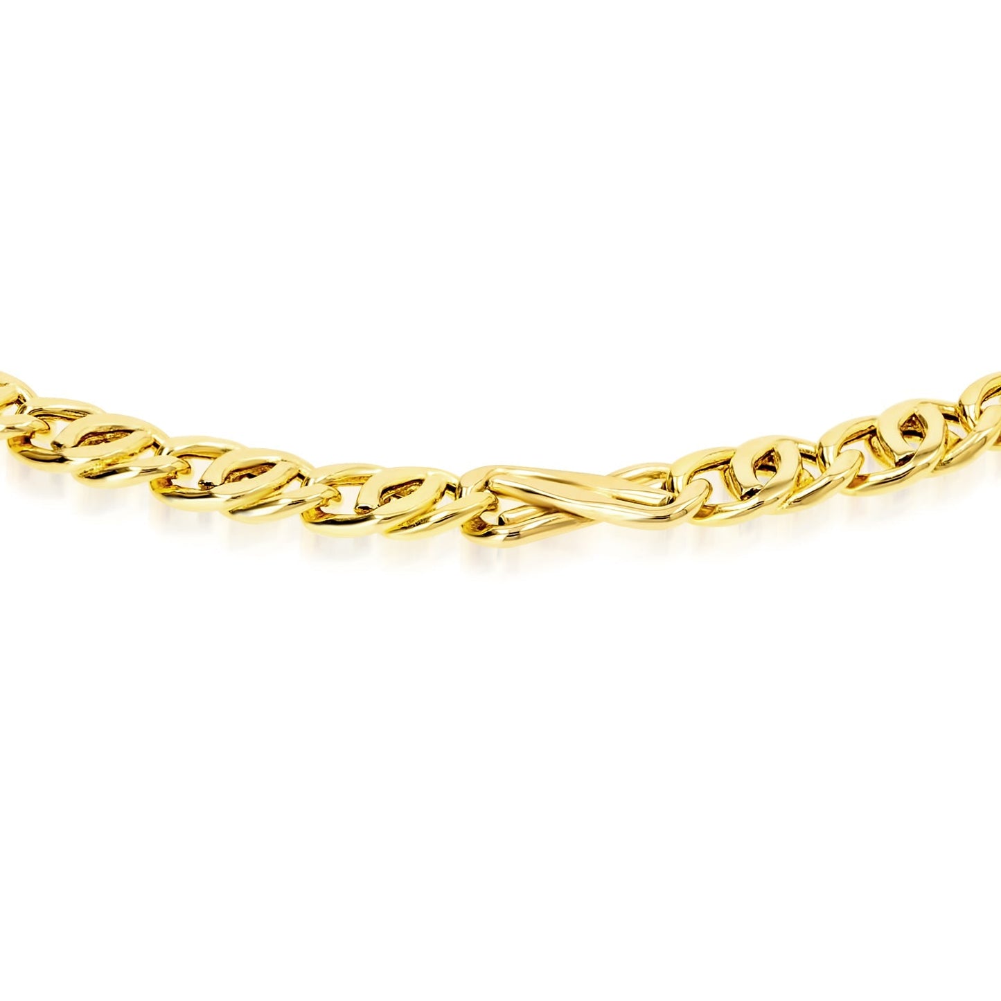 18K Pure Gold Flat Linked Bracelet