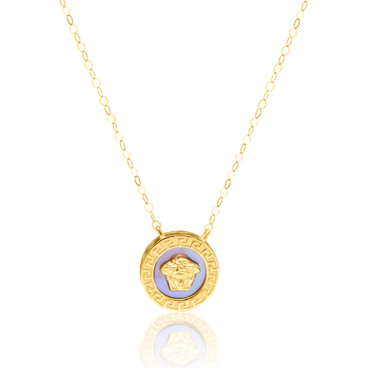 18K Pure Gold Round White V.R.C Jewelry Set