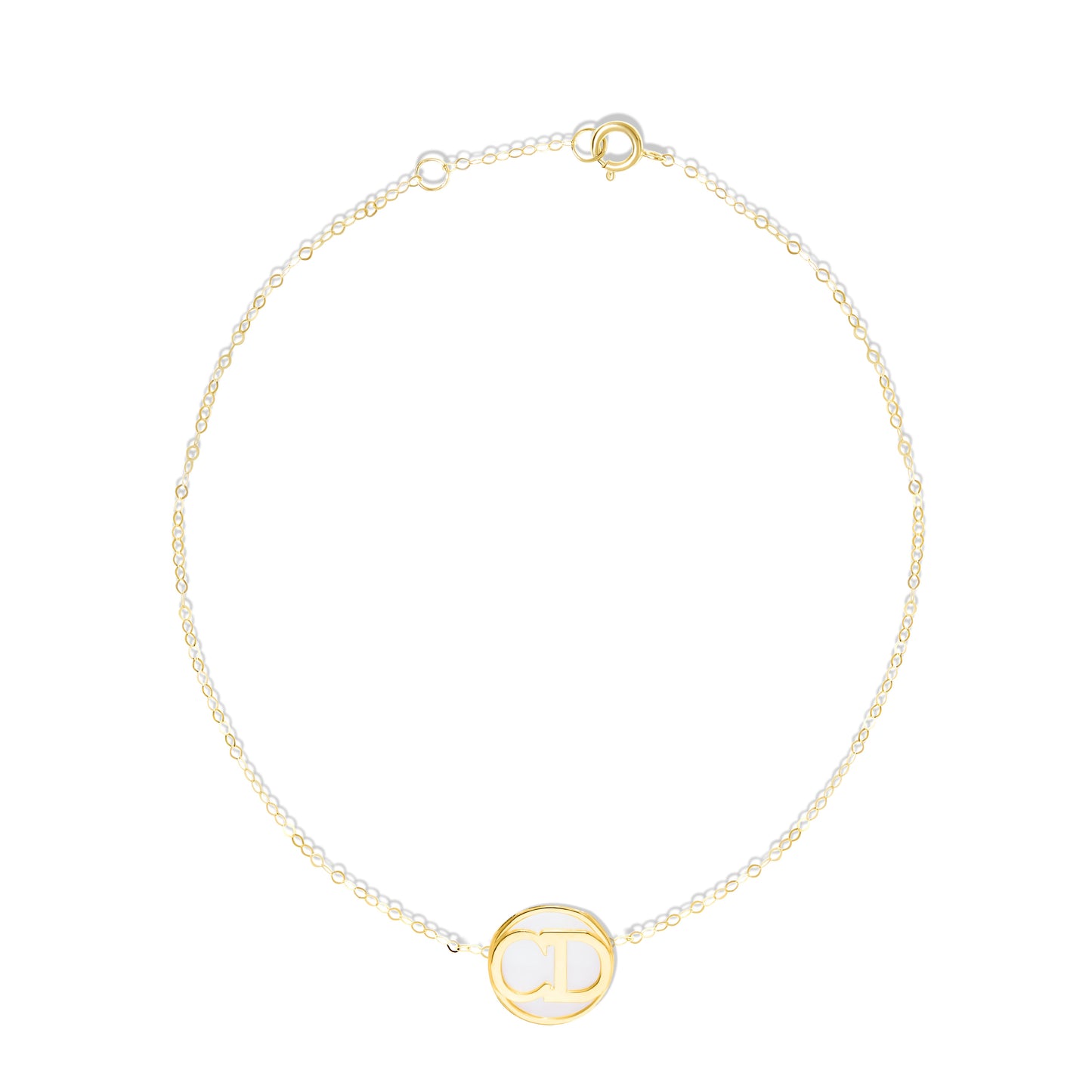 18K Pure Gold C.D White Bracelet