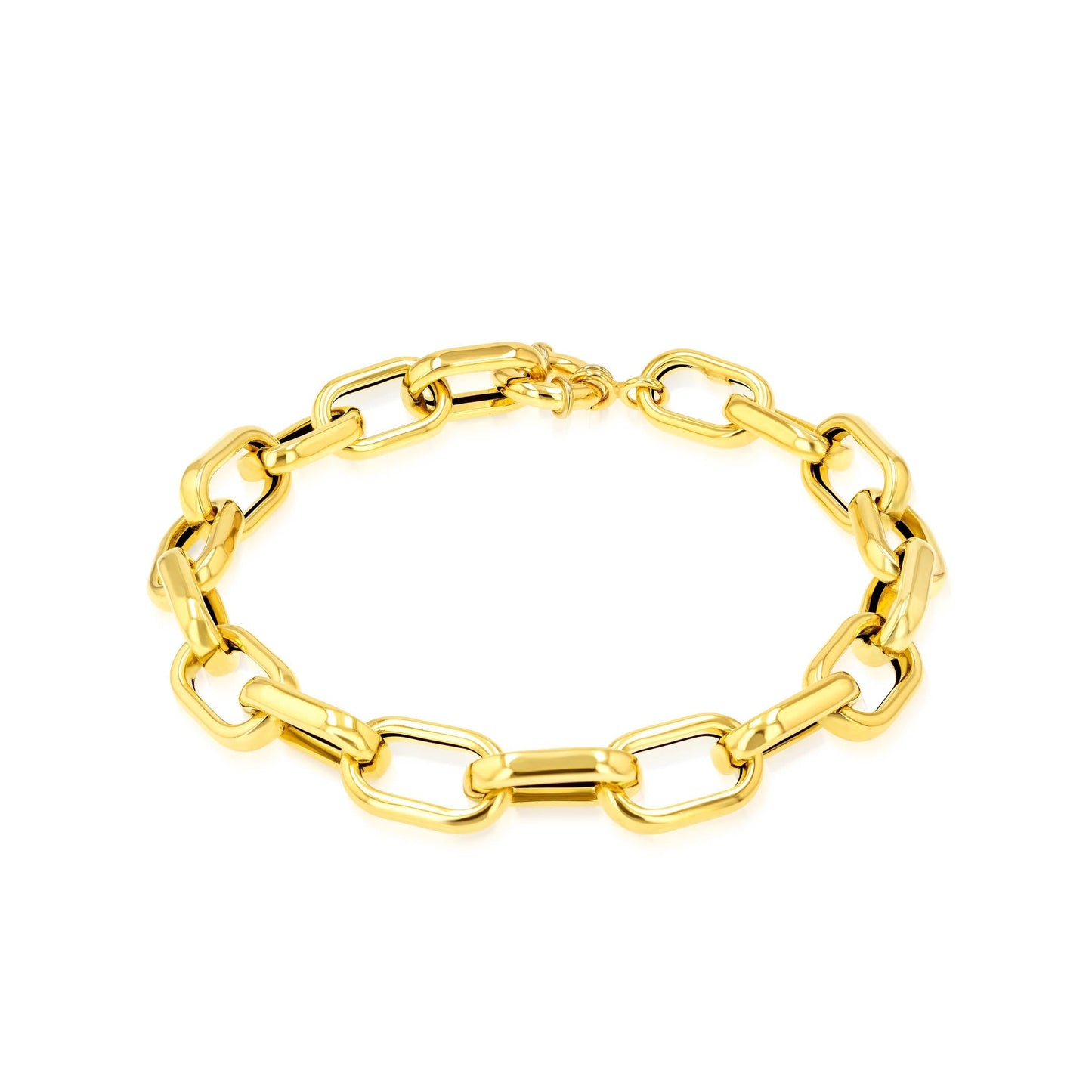 18K Pure Gold Elegant Linked Bracelet