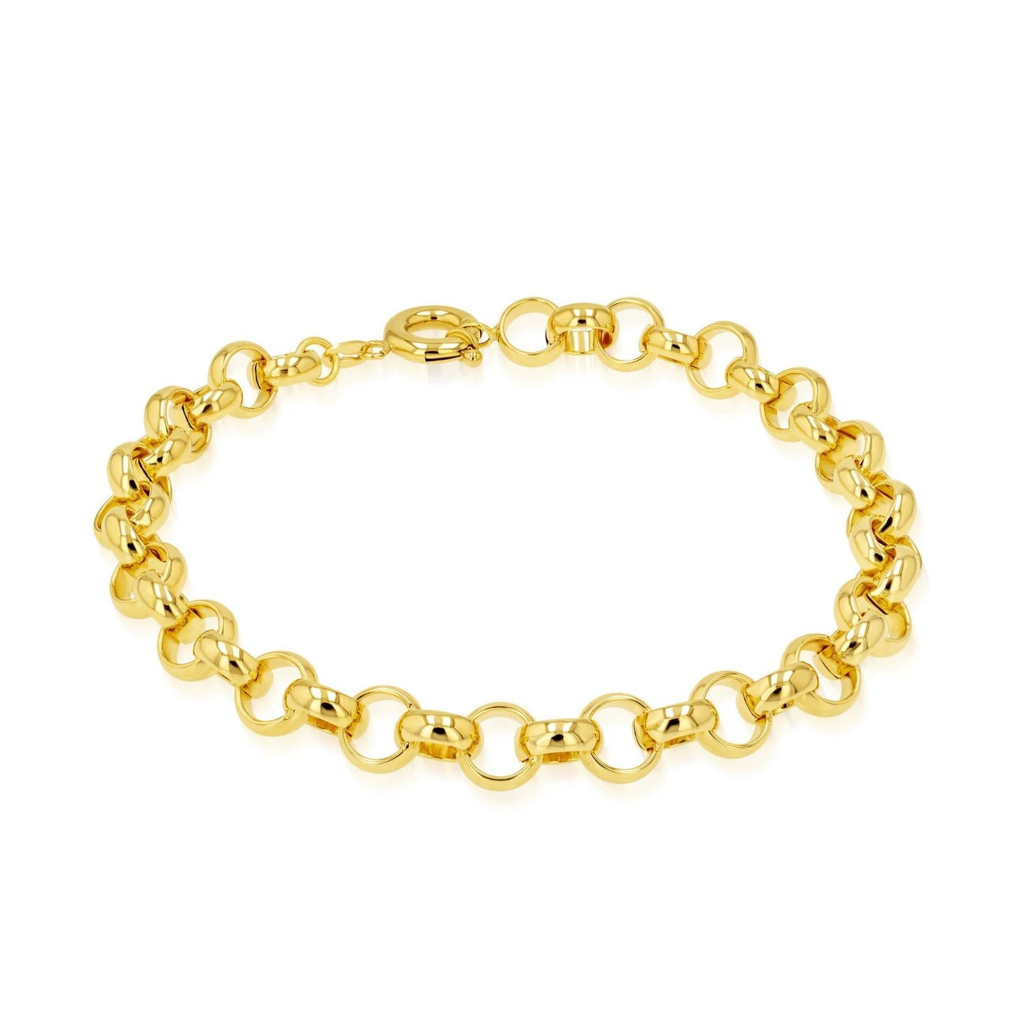 18K Pure Gold Elegant Thick Linked Bracelet