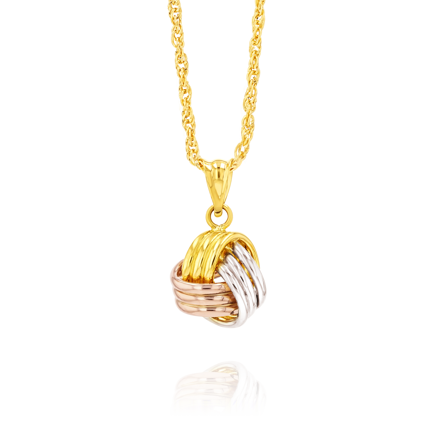 18K Pure Gold Knot Necklace