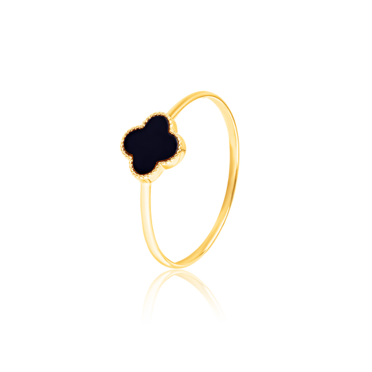 18K Pure Gold V.C Black Jewelry Set