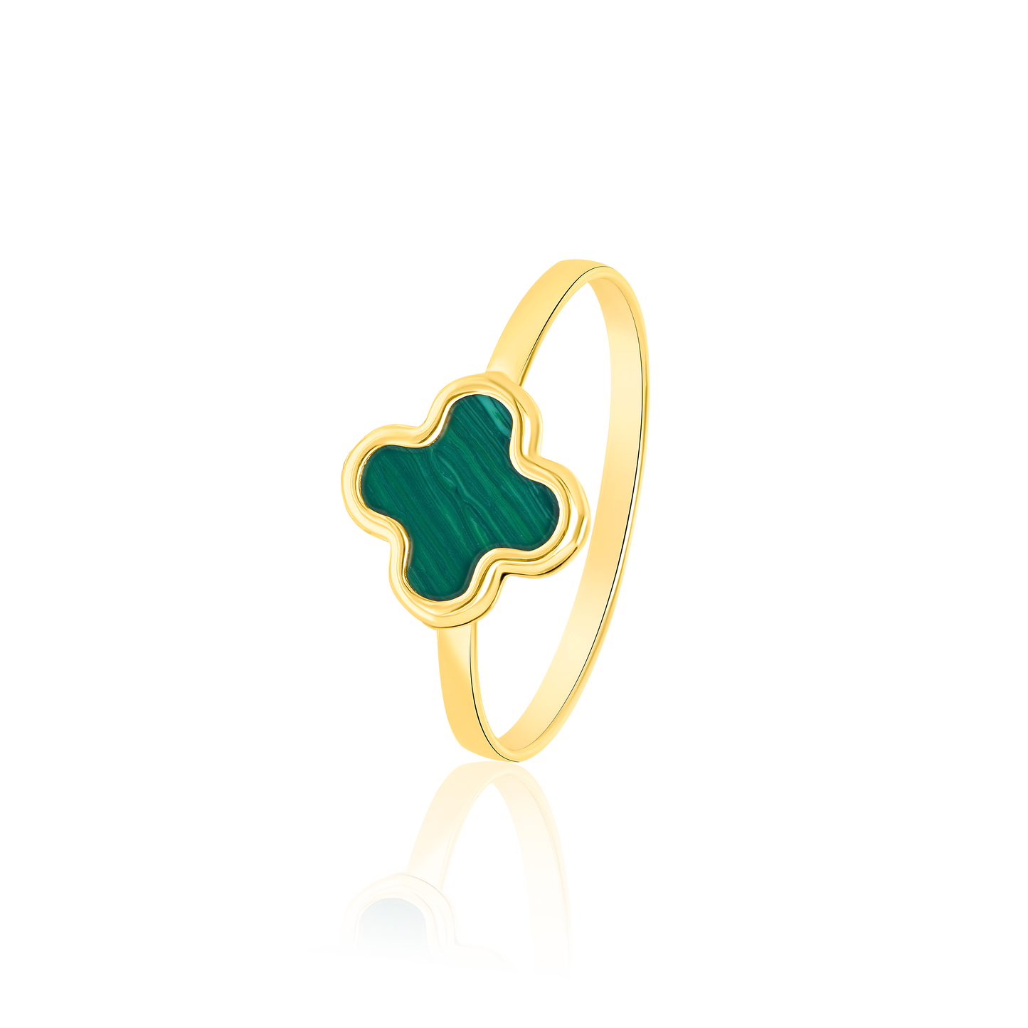 18K Pure Gold V.C Green Ring