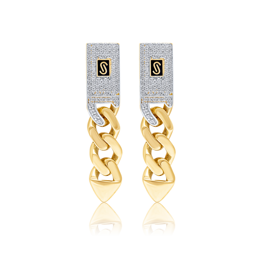 18K Pure Gold Elegant Linked Jewelry Set