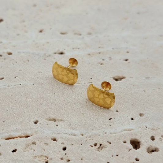 18K Pure Gold Love Earring Set