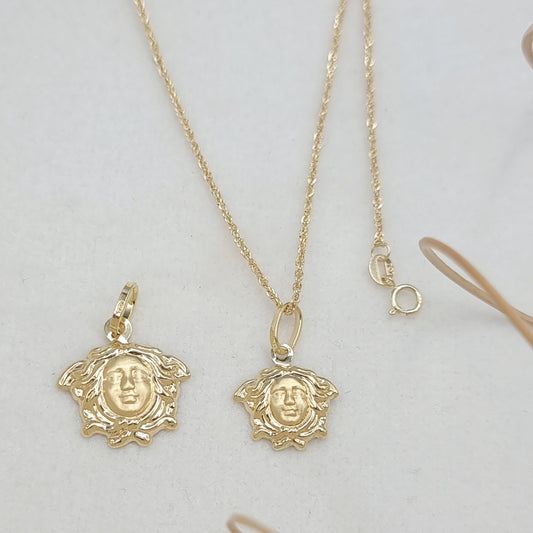 18K Pure Gold V.R.C Necklace