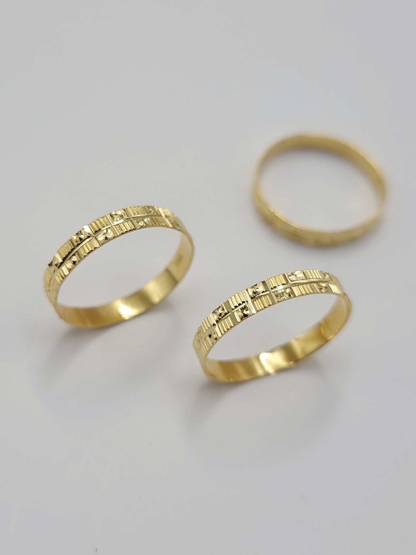 18K Pure Gold Couple Ring