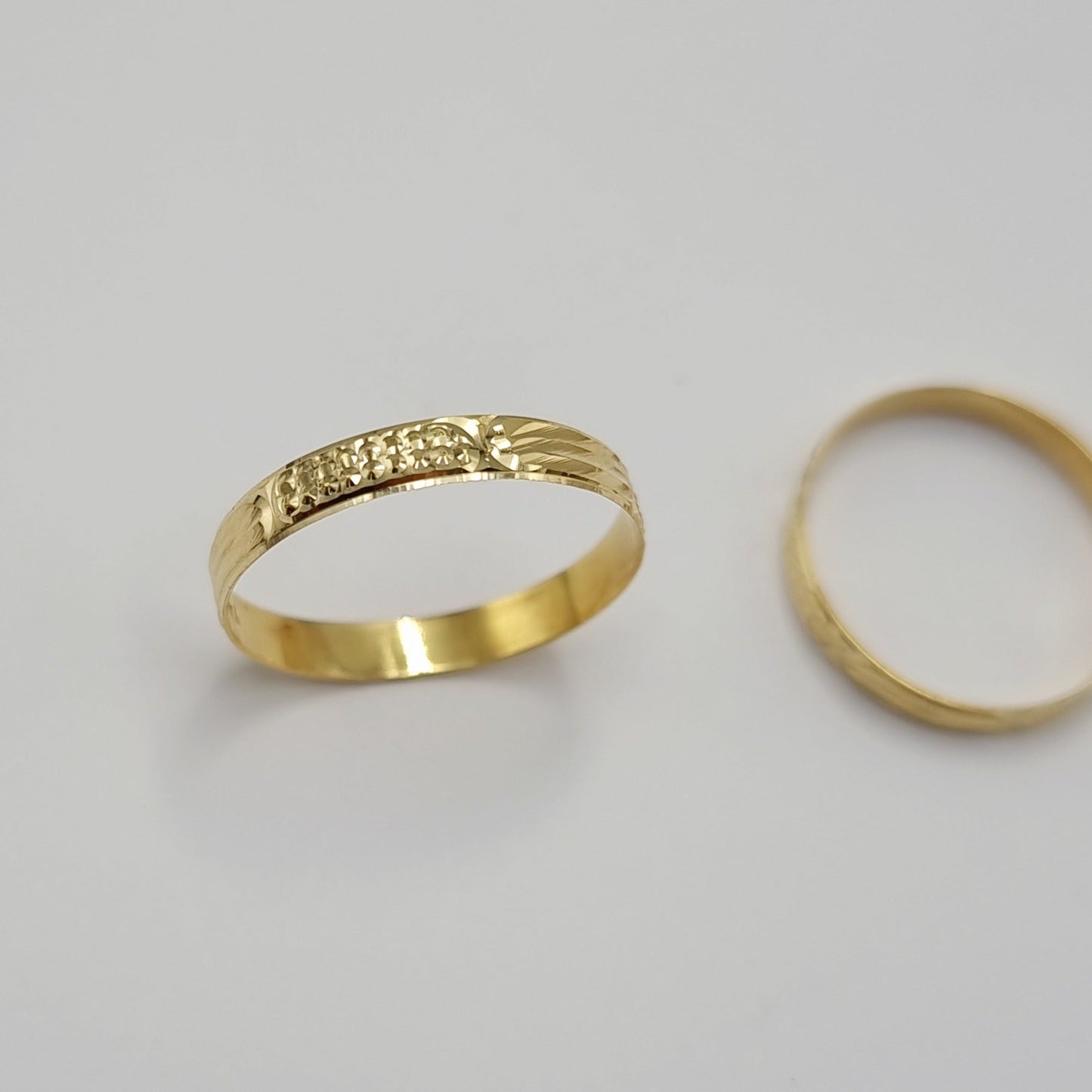 18K Pure Gold Couple Ring