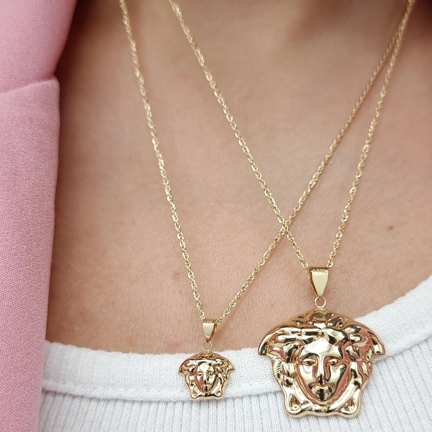 18K Pure Gold V.R.C Necklace