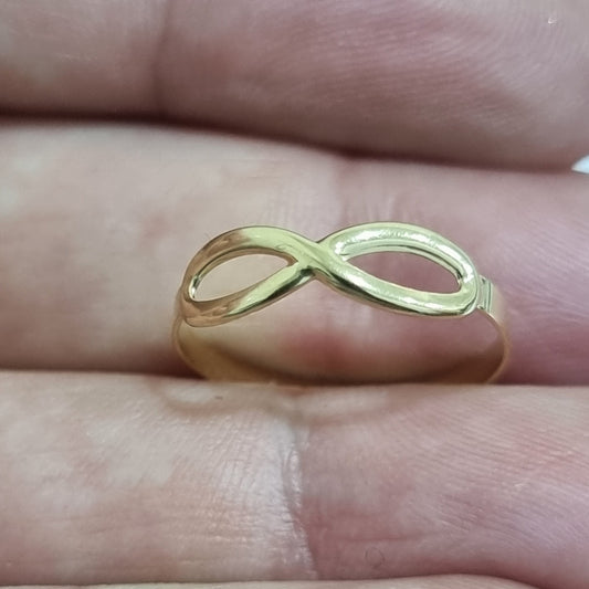 18K Pure Gold Infinity Ring