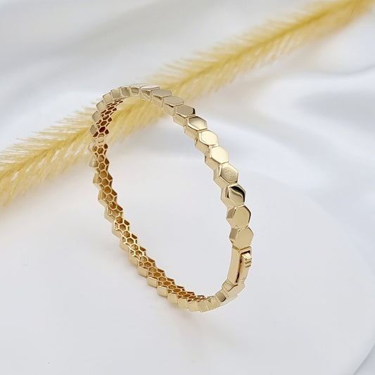 18K Pure Gold Elegant Bangle
