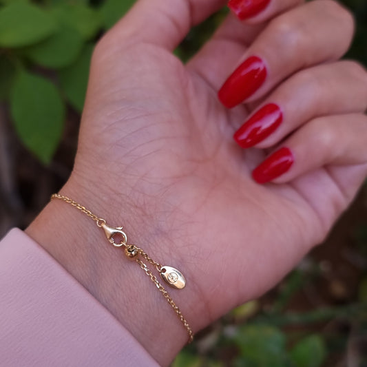18K Pure Gold Elegant Linked Bracelet