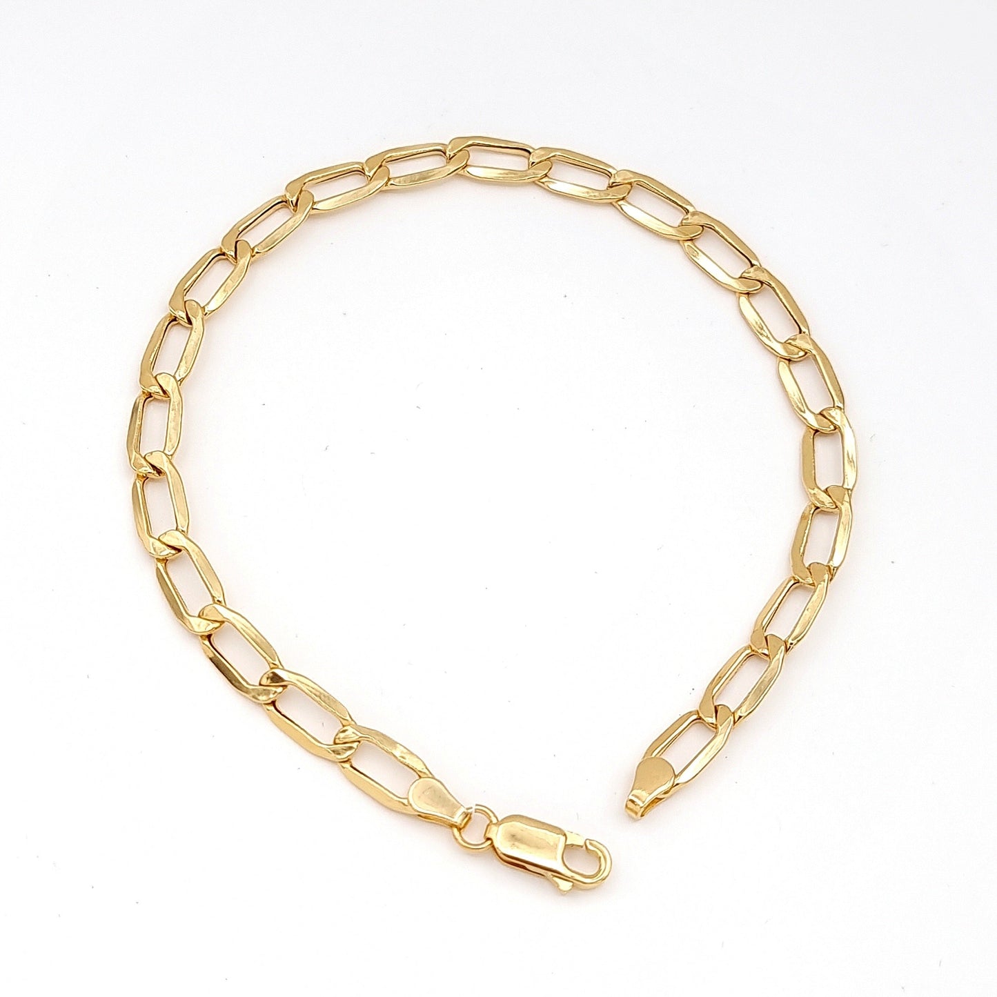 18K Pure Gold Flat Linked Bracelet