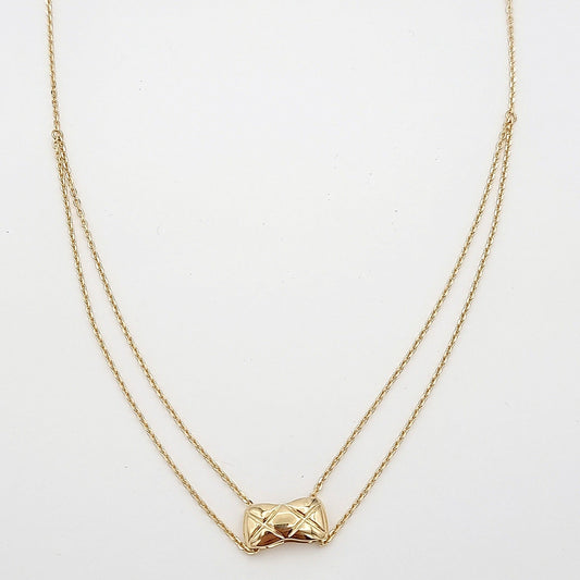 18K Pure Gold 2 Layer Necklace