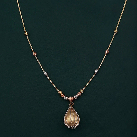 18K Pure Gold Drop Seeds Necklace