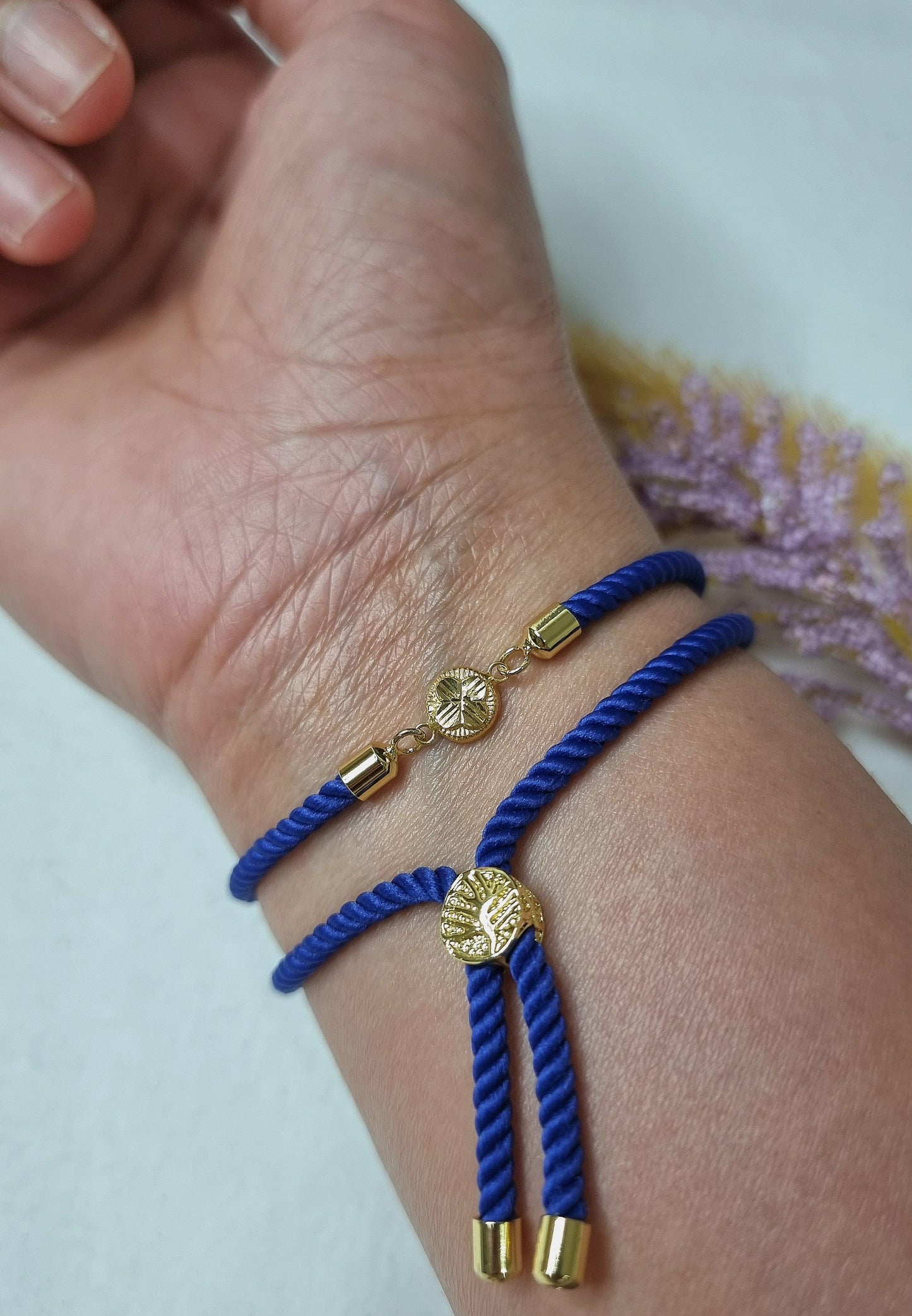 18K Pure Gold Round Thread Bracelet