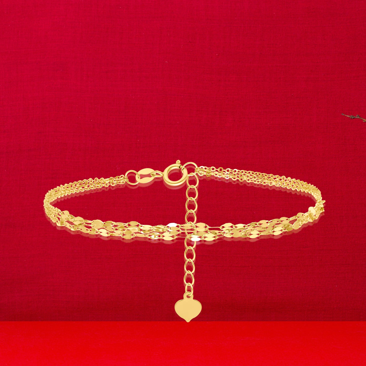 18K Pure Gold Multi Layer Bracelet