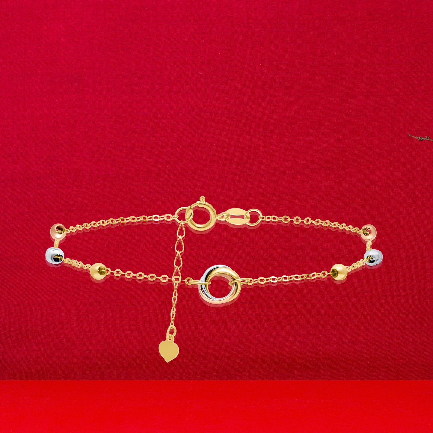 18K Pure Gold Multi Color Seed Bracelet