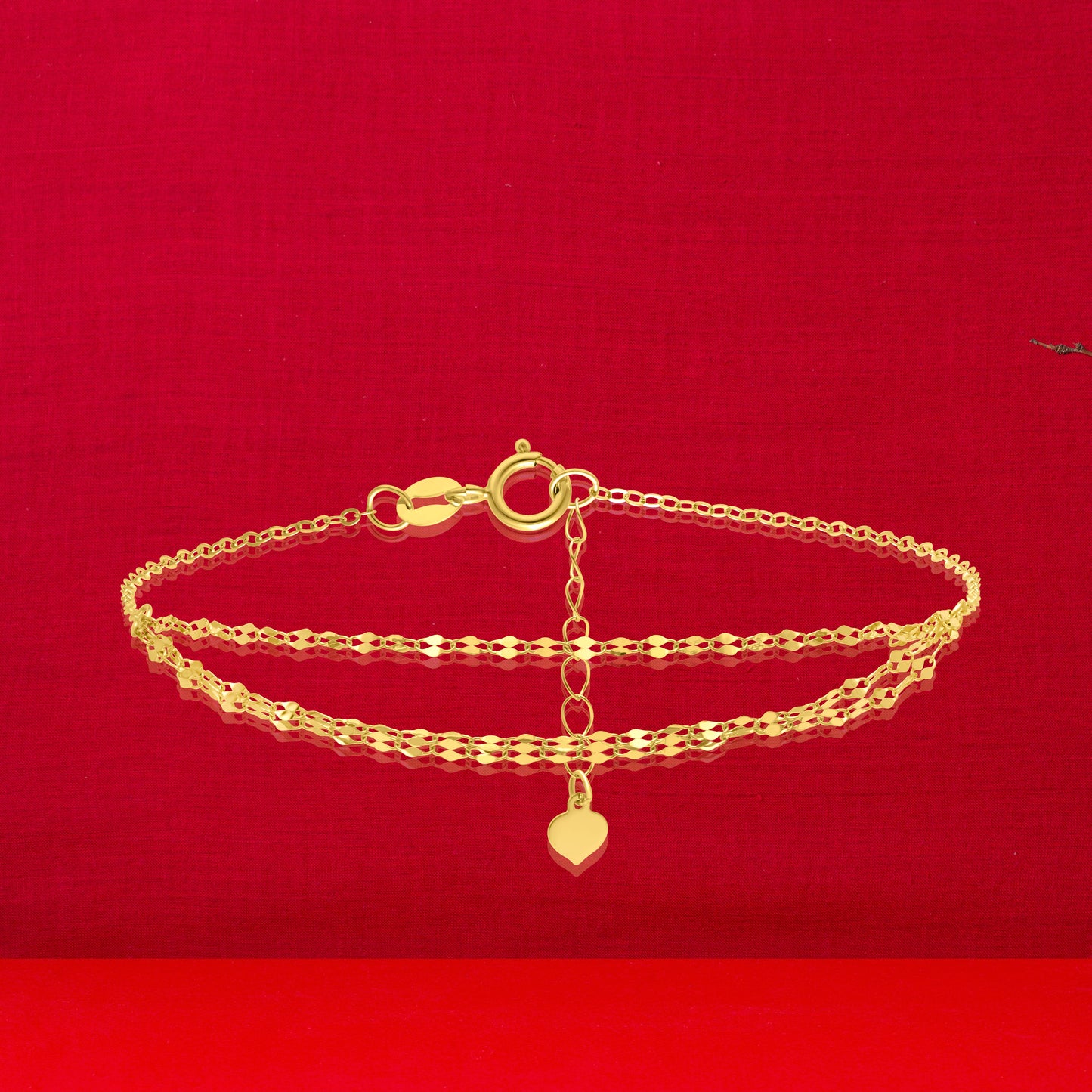18K Pure Gold Multi Layer Bracelet