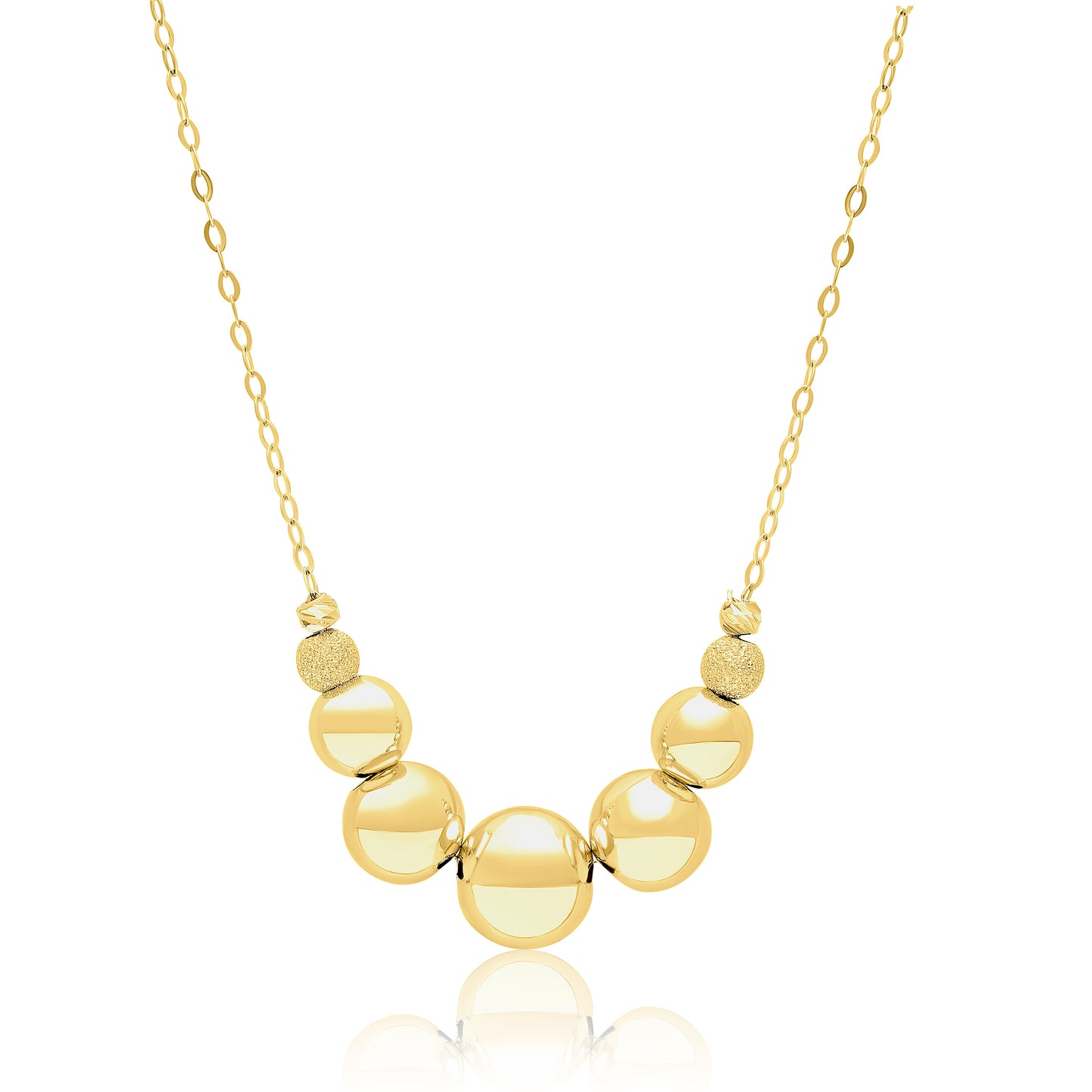 18K Pure Gold Seed Ball Necklace