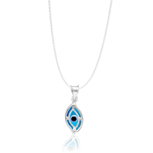 Real 925 Sterling Evil Eye Silver Necklace