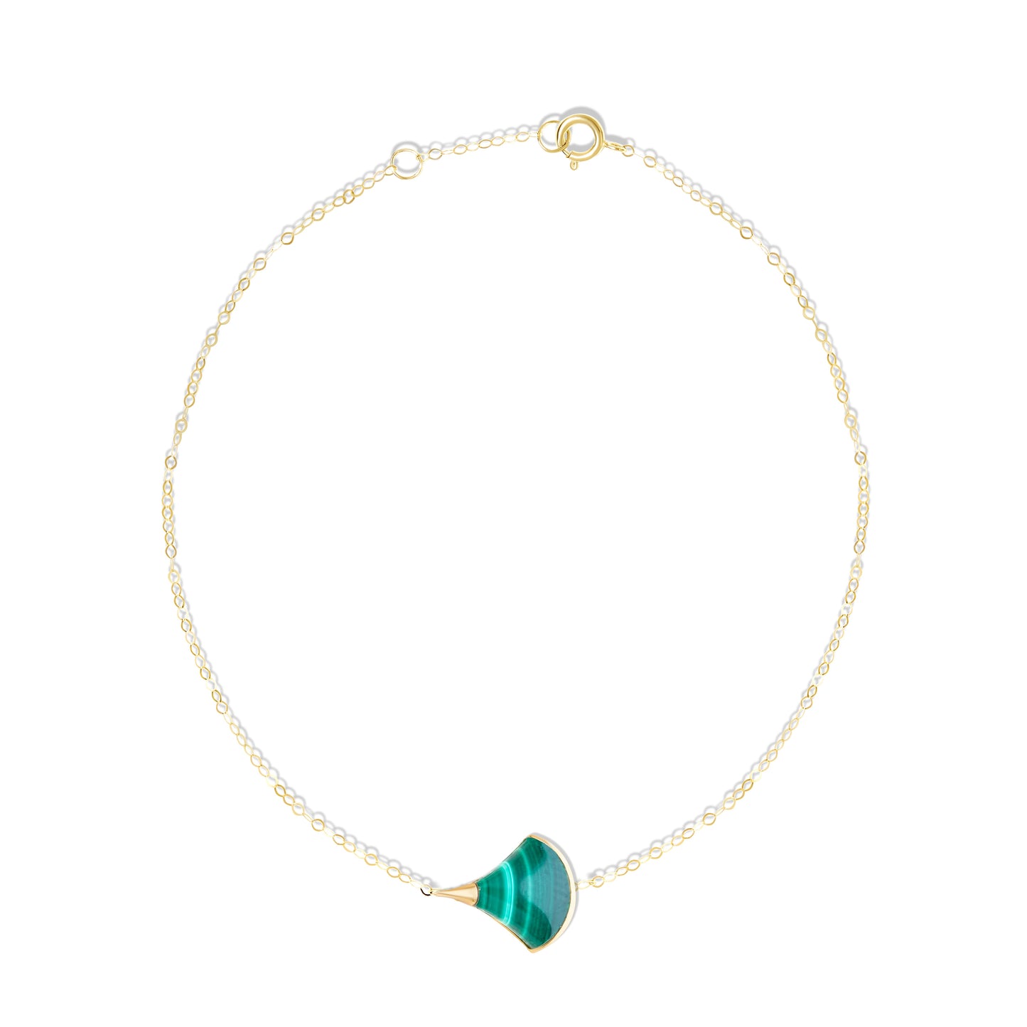 18K Pure Gold Green Bracelet