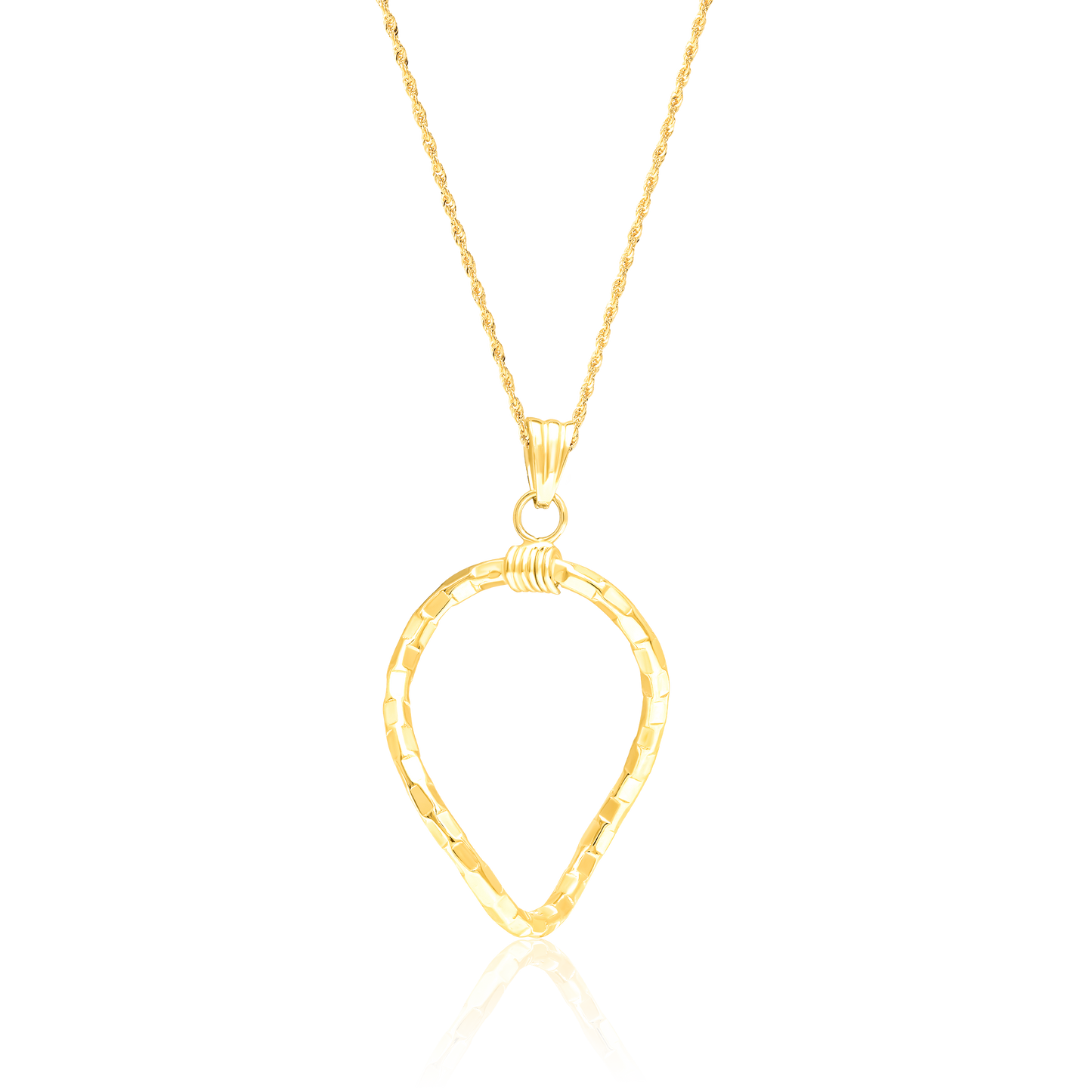 18K Pure Gold Twisted Oval Jewelry Set