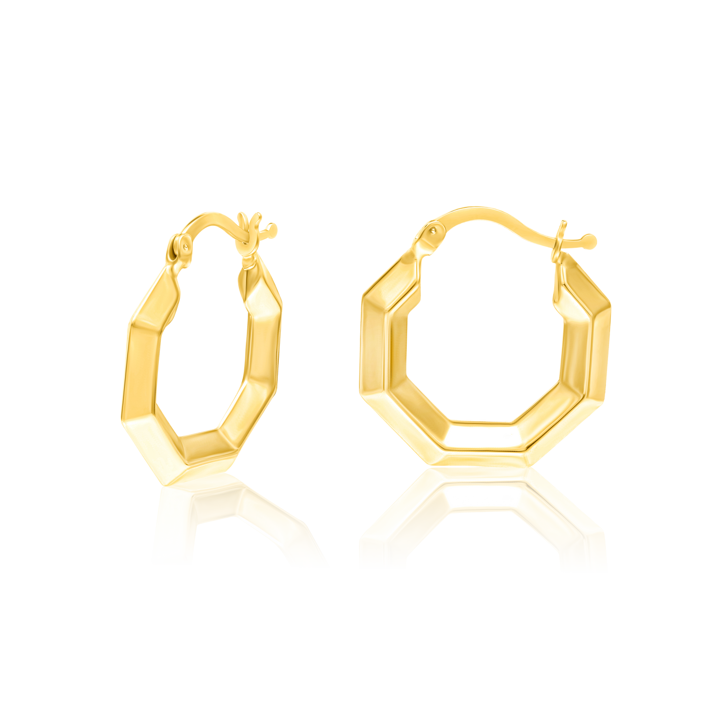 18K Pure Gold Earring Set