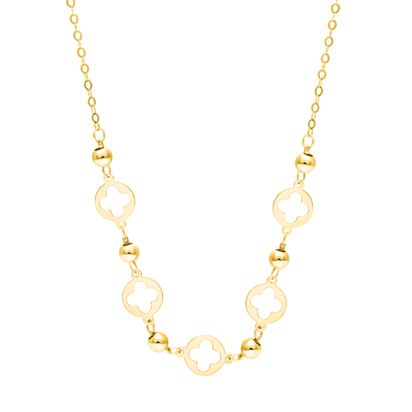 18K Pure Gold Flower Seed Necklace
