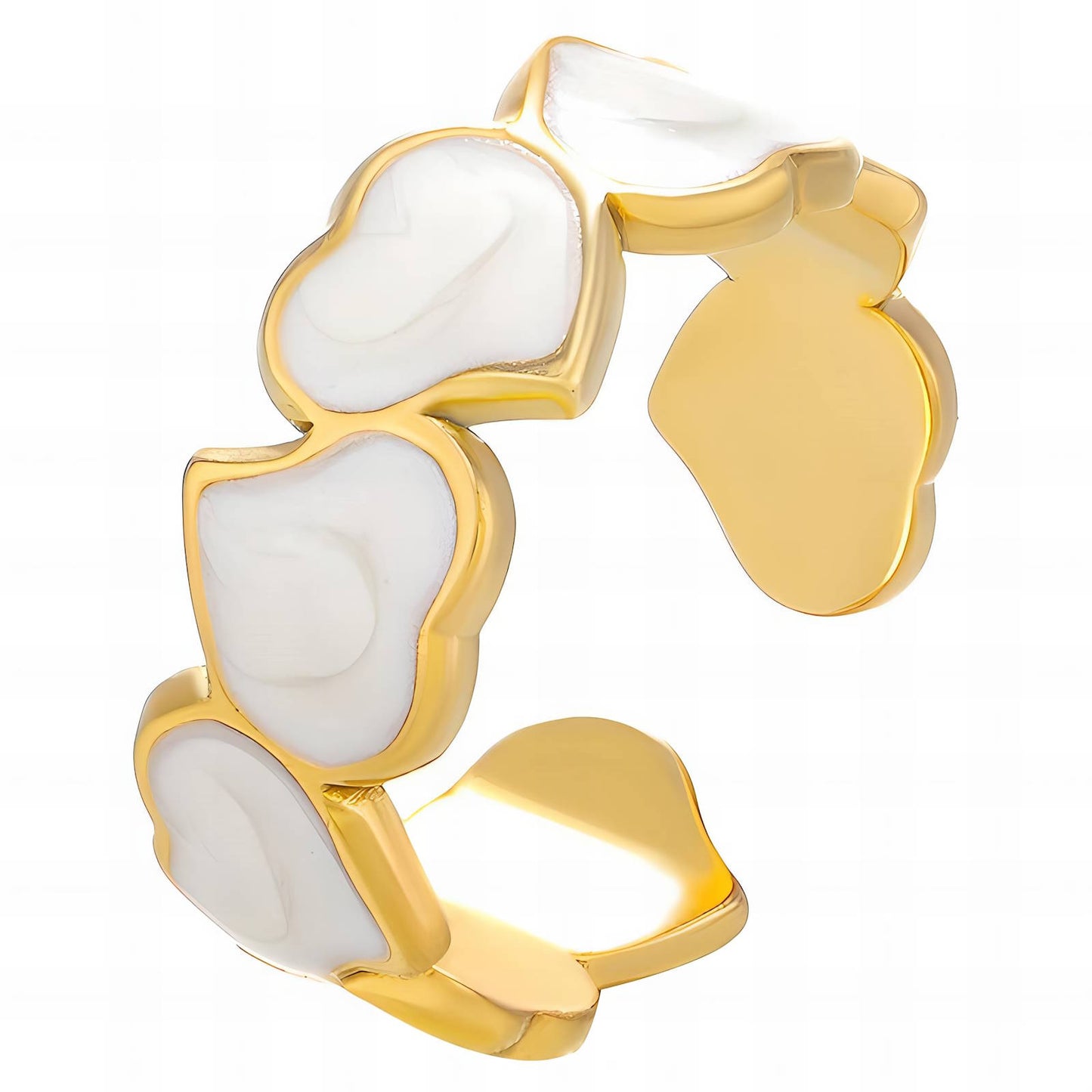 Heart Ring, 18K Gold Plated Steel