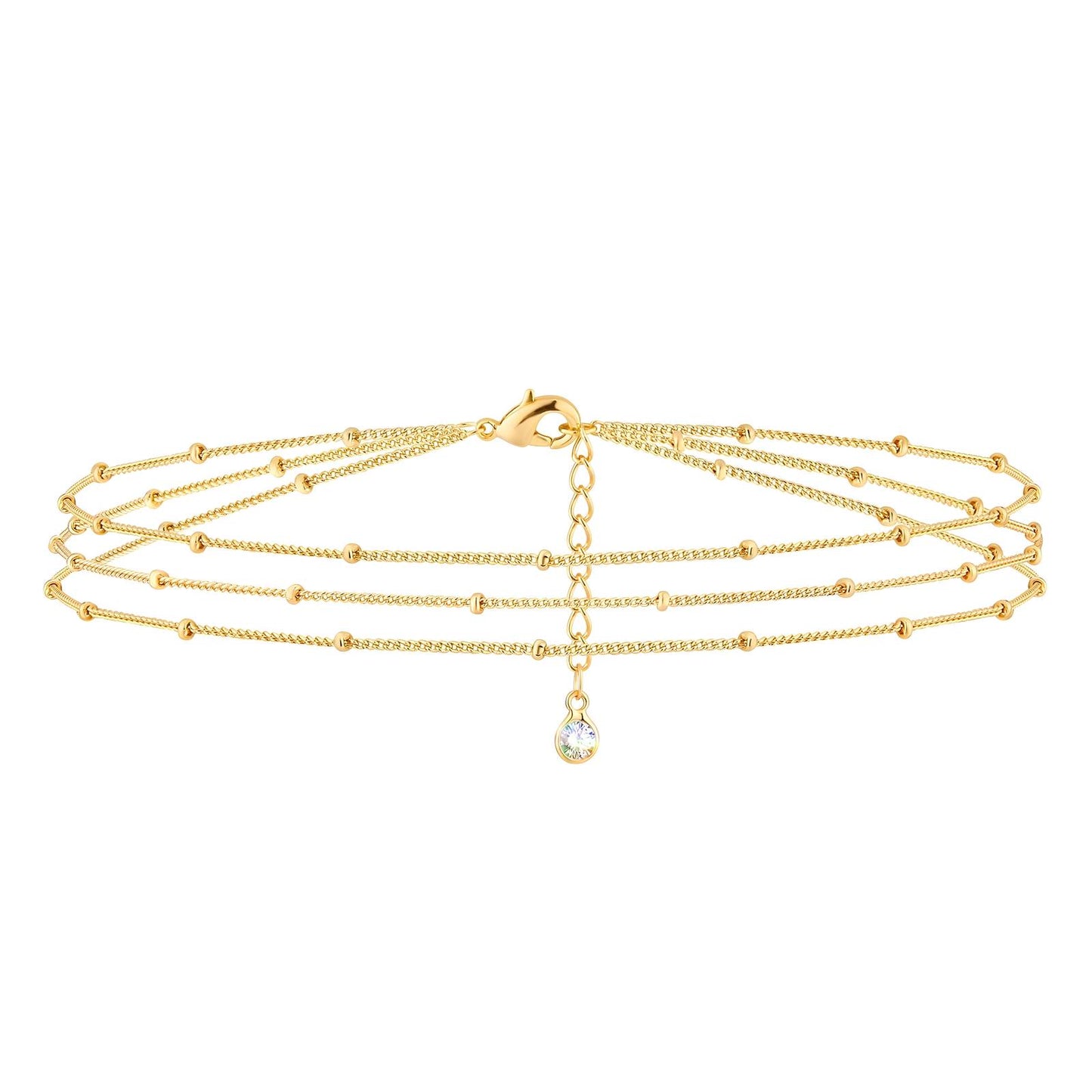 Bracelet, 18K Gold Plated Steel