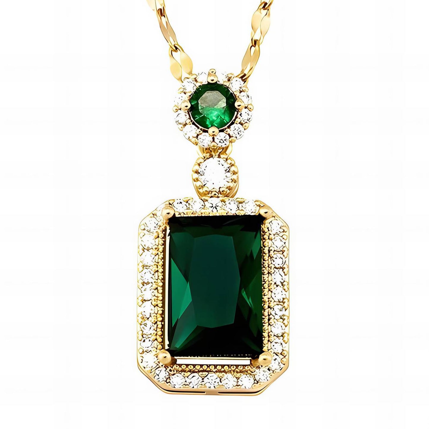 Necklace, 18K Gold Plated Steel