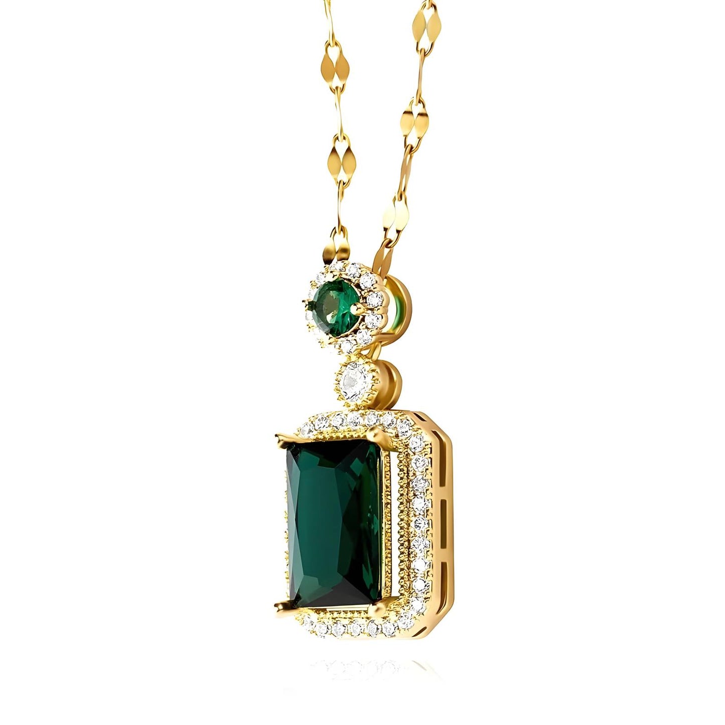 Necklace, 18K Gold Plated Steel