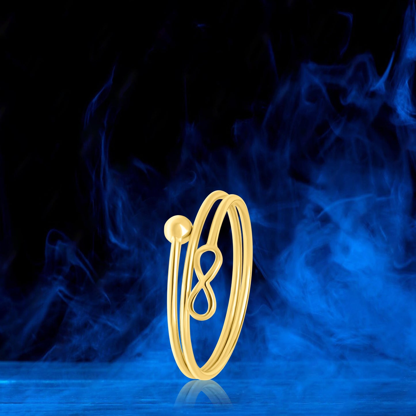 18K Pure Gold Infinity Ring