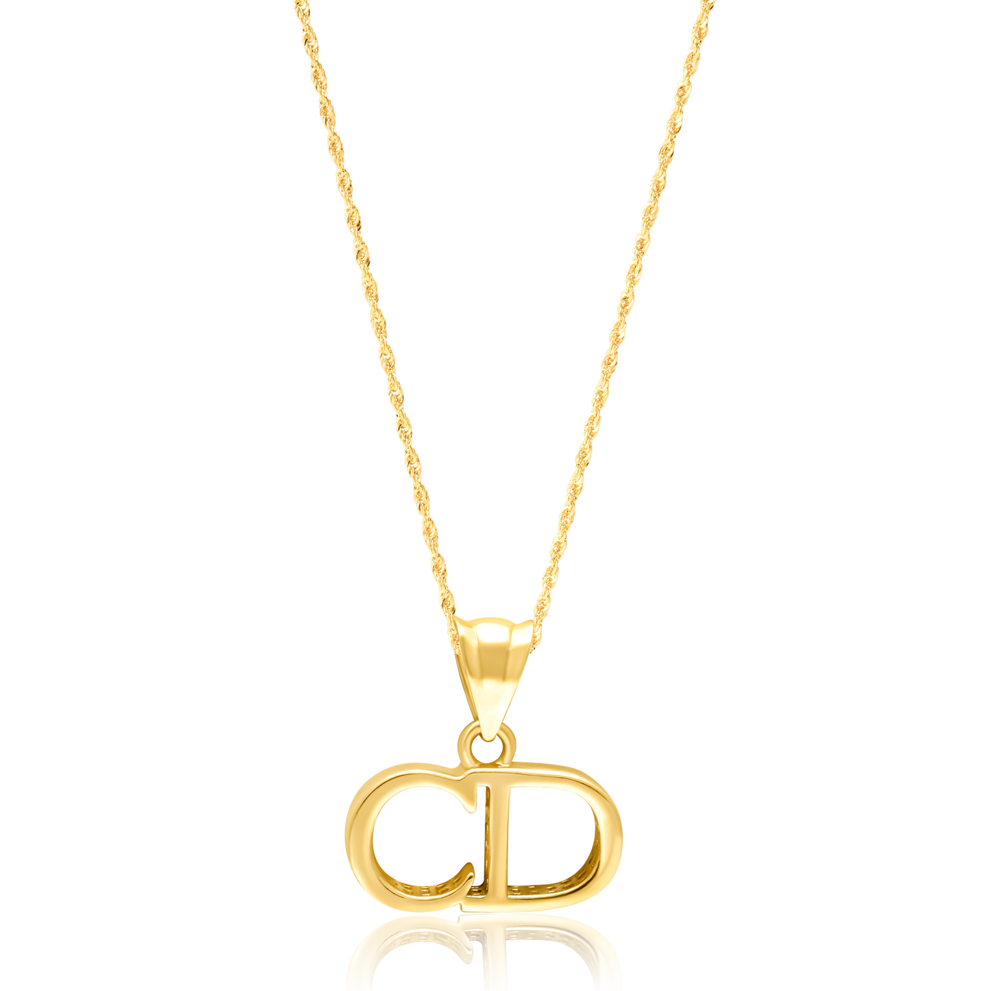 18K Pure Gold C.D Necklace