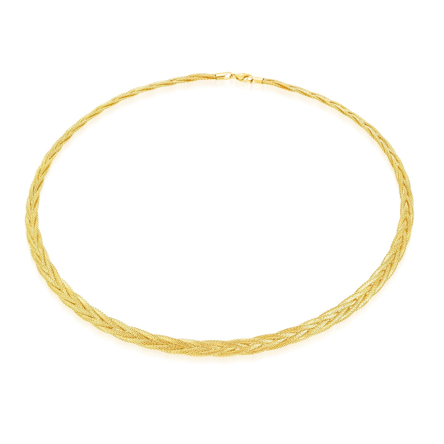 18K Pure Gold Snake Elastic Necklace