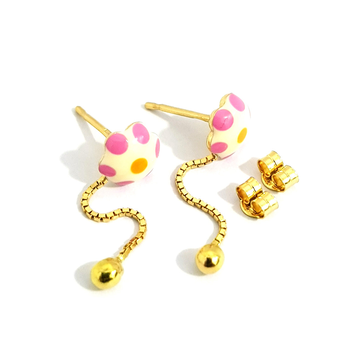 18K Pure Gold Mushroom Earrings | Earring | 18K Gold Jewelry