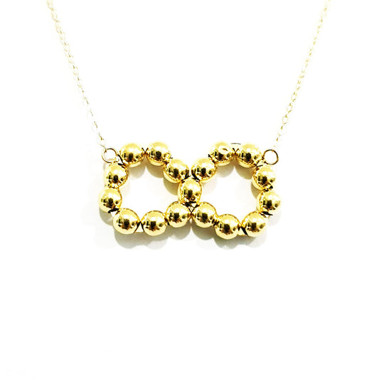 18K Pure Gold Infinity Necklace