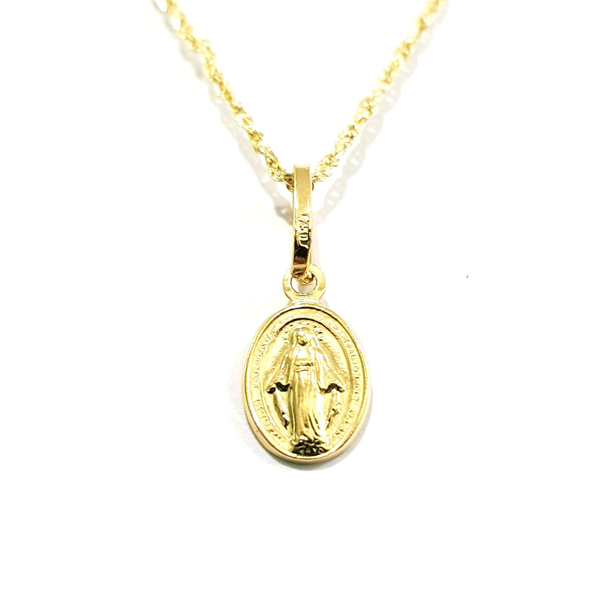 18K Pure Gold Mama Mary Necklace