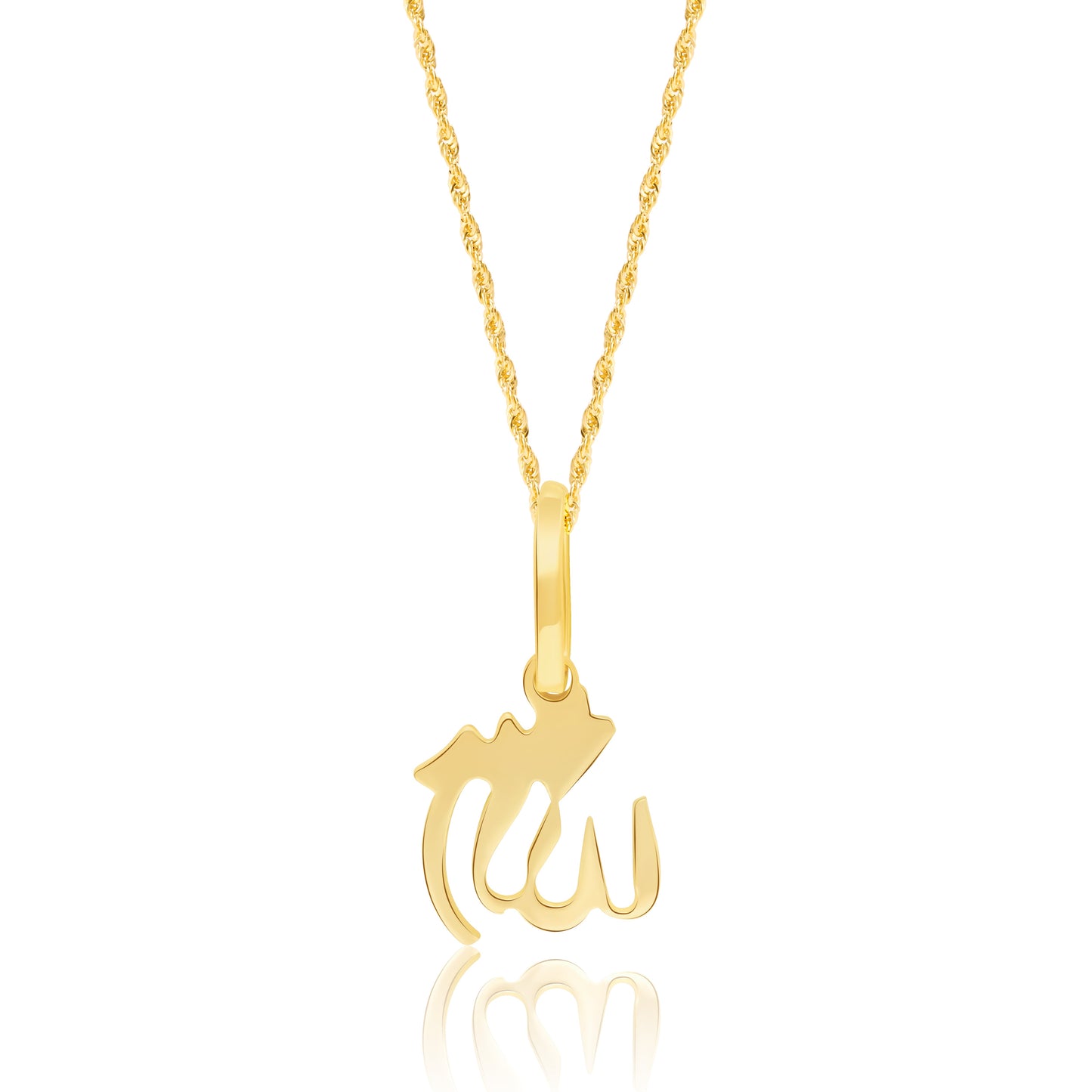 18K Pure Gold Letter Religious Necklace