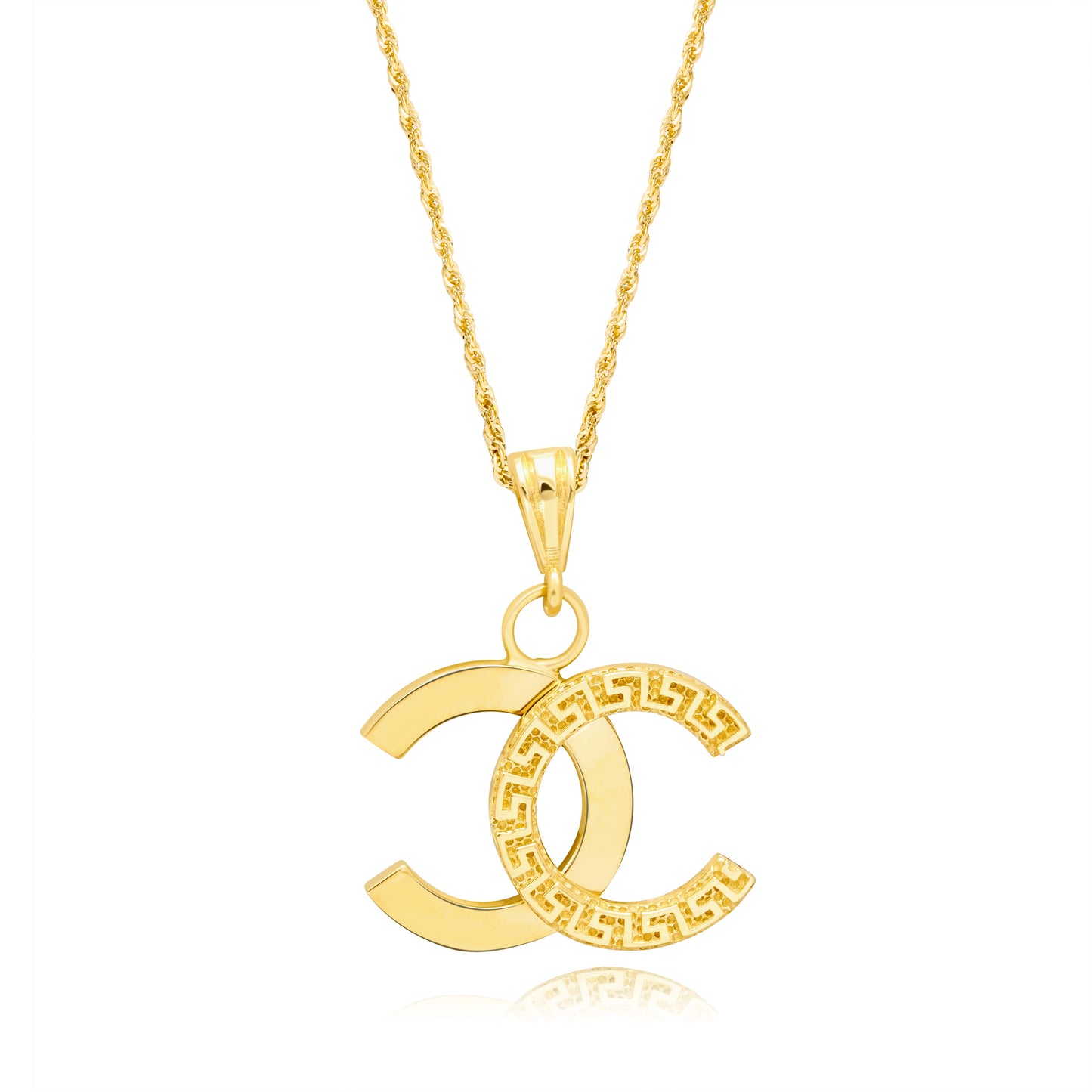 18K Pure Gold Elegant C.H Necklace