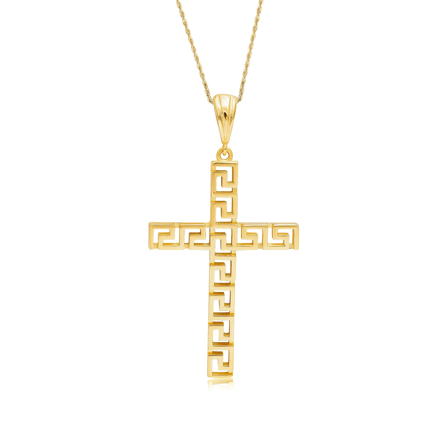 18K Pure Gold Cross Necklace