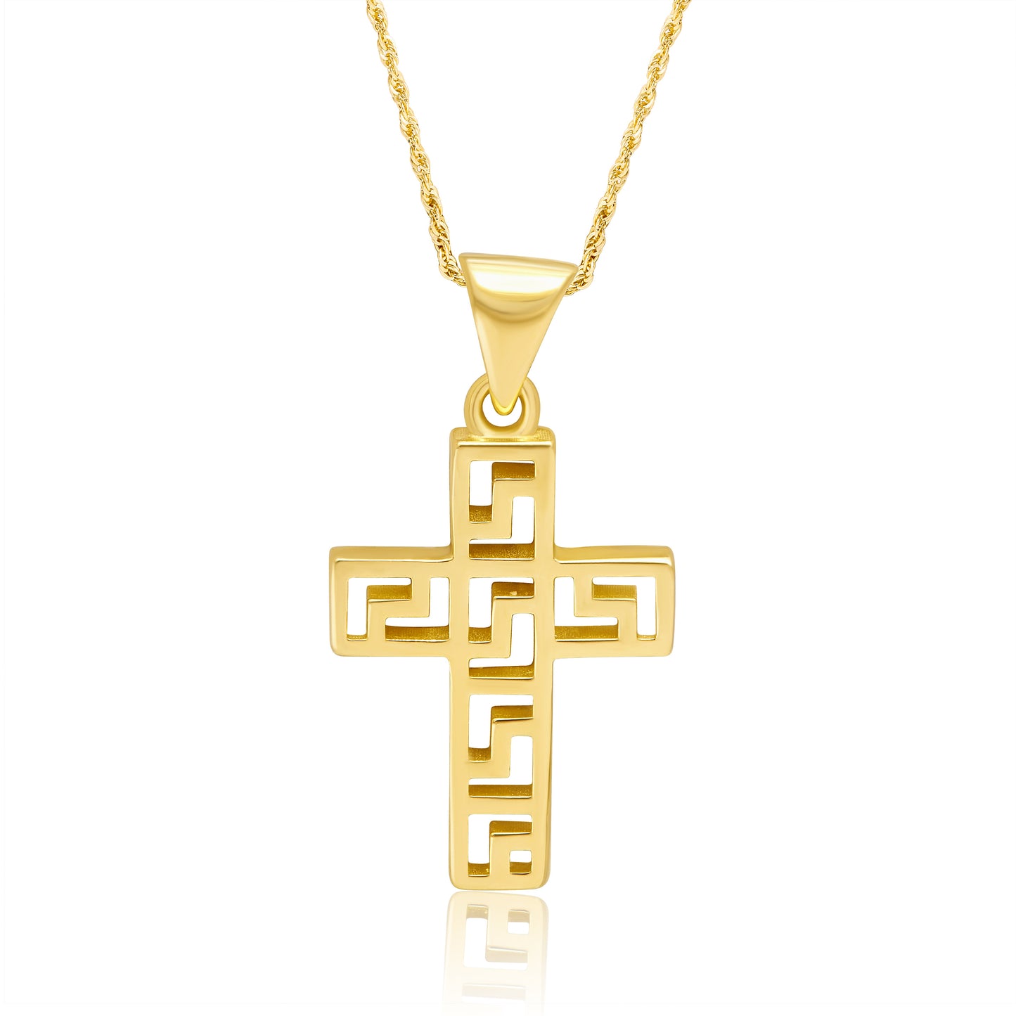 18K Pure Gold Cross Necklace