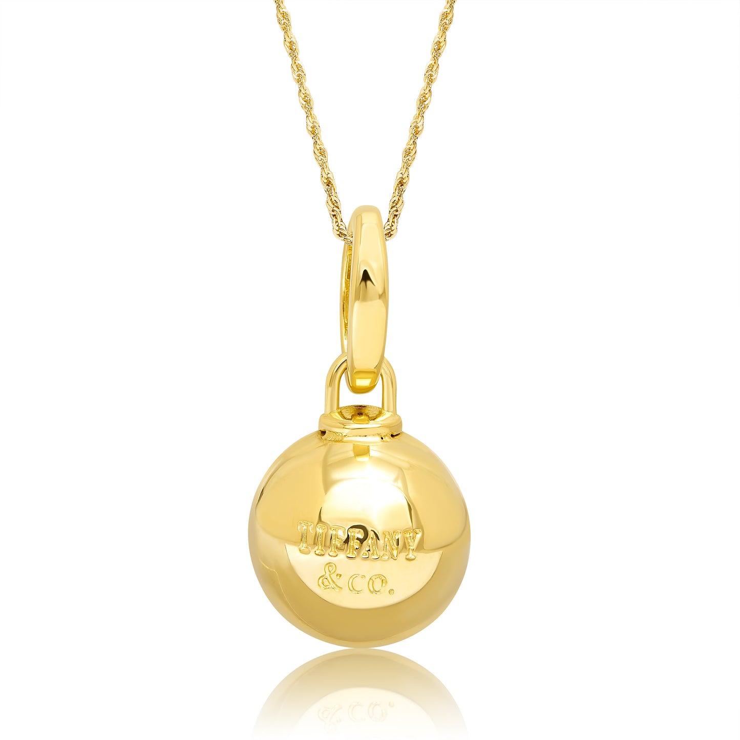 18K Pure Gold Ball Necklace